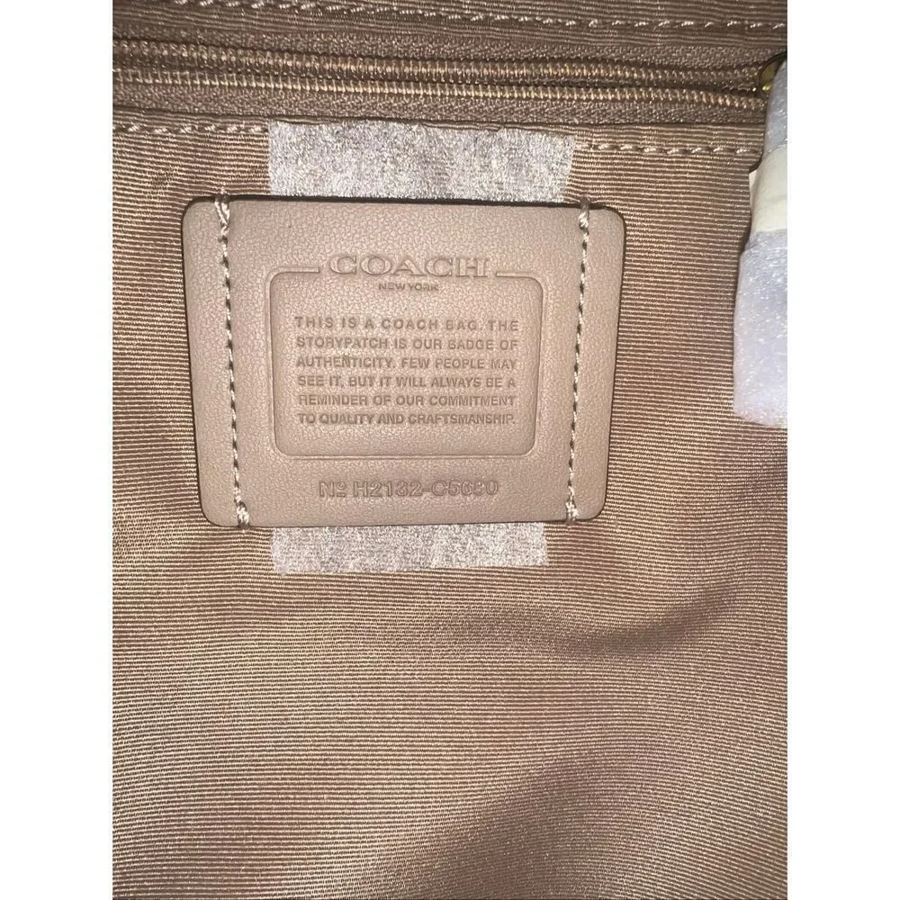 🔥🎁New! COACH Kenley Backpack Signature Canvas Chalk White Msrp:$398.00
